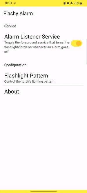 Flashy Alarm